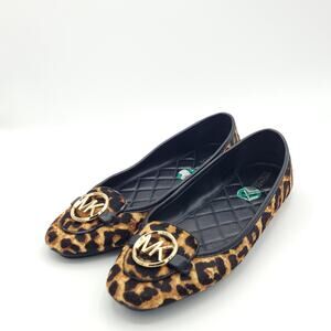 Michael Kors Women's Lillie Moccasin Flats leopard print size 8